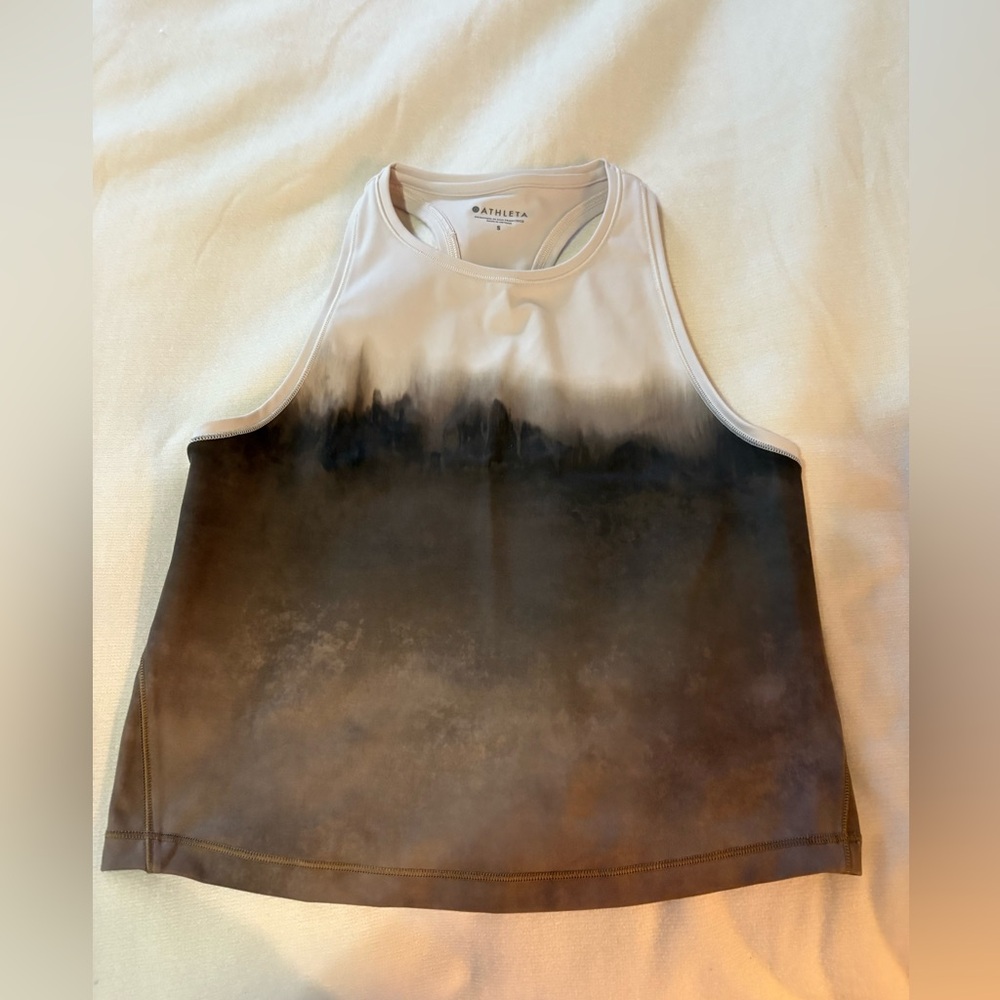 Athleta Shanti Watercolor Stripe Crop Tank